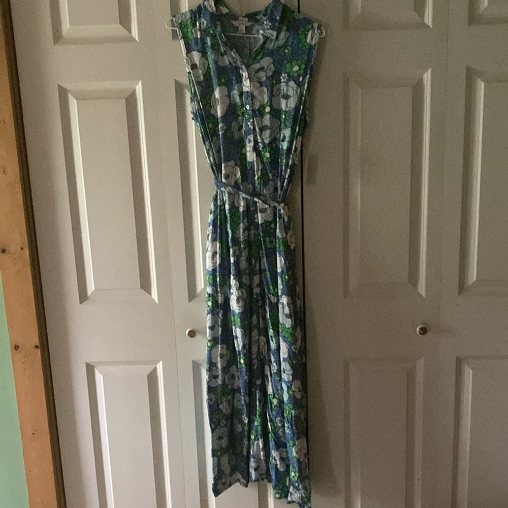 Croft and Barrow women’s floral maxi dress sleeveless button down summer - Picture 2 of 9